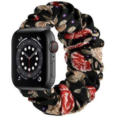 China Fashion. Customizable Se Series 6 Apple Watch Sports Hair Scrunchie Solo Stretch Loop 4 3 Watch Strap for sale