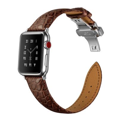 China Fashion. R&D Hot Selling Customized Customized Watch Bands Professional Sports Men's Leather Strap For Apple Watch Series 3 38mm for sale