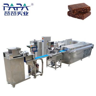 China Automatic Date Bar Hotels Fruit Bar Energy Bar Production Line Making Line with Cutter and 3.2m Chocolate Covered Machine for sale