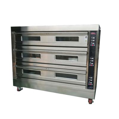 China Single Deck Electric Steamer Pizza Stone 3 Steamer Stone 3 Deck 9trays Saving Industrial Oven for sale