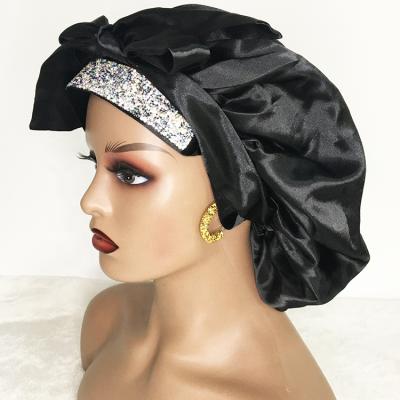 China High Quality Satin Cowls Hair Wraps Satin Cowls With Logo Custom Wholesale Price Blingbling Hair Cowl Vendotr for sale