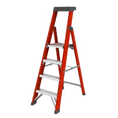 China Folding Ladders Household 4 Step Ladder Prices Aluminum Fiberglass Step Ladder for sale