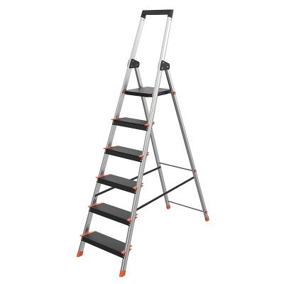 China Aluminum Alloy Folding SIX Step Ladder Folding Ladders Handle Thickening for sale