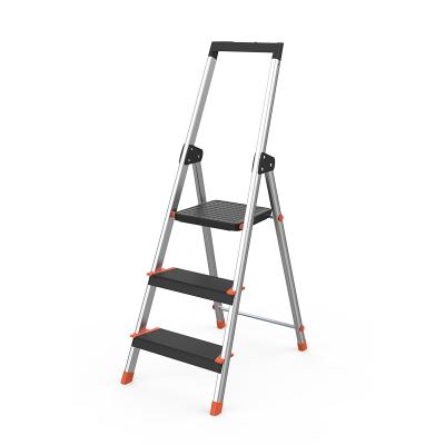 China Hot Sale 3 Step Light Folding Ladders Portable Aluminum Step Ladder for sale