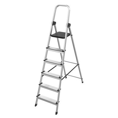 China Folding ladders 6 steps tall and safe lightweight single sided aluminum ladder for sale