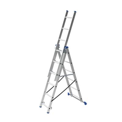 China Industrial Aluminum Folding Ladders 3x6 Multifunction Ladder With 3 Section Ladder for sale