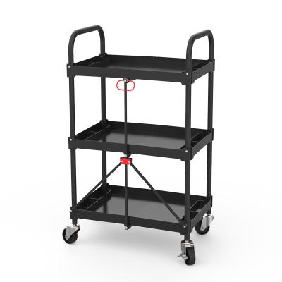 China Plastic Folding Ladders Light Weight Folding Garage Use Tool Cart for sale