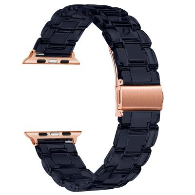 China For iwatch Women Watch Resin Bands For Apple Watch Band 40mm 44mm 38mm 42mm Custom Design Band for sale