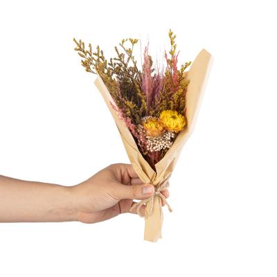 China Flower Decor Bouquets Touch Dry Flowers Real For Vase Kitchen Home Wedding Natural Dry Flowers Bouquet for sale