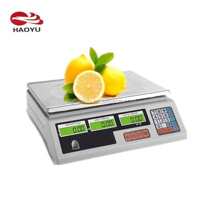 China Factory sales directly15kg 30kg 40kg electric price scale price calculation scale 330*230mm for sale