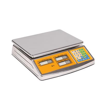 China Factory Sales Stainless Or Plastic Electronic Digital Price Scale 40kg Sri Lanka Computing Scale For Fruits for sale