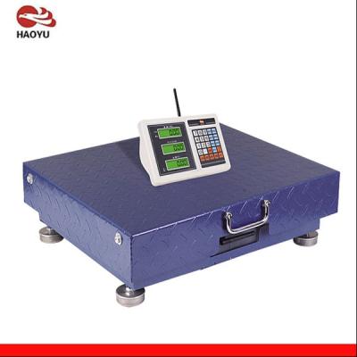 China Carbon Steel 300kg 500kg 600kg Cordless Portable Floor Scale for sale