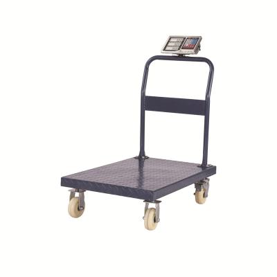 China Carbon Steel Platform 1000kg Digital Easy Mobile Trolley Scale for sale