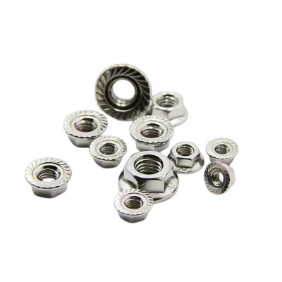 China Heavy Industry High Quality Hex Flange Nuts Zinc Plated Serrated Hex Flange Nuts for sale