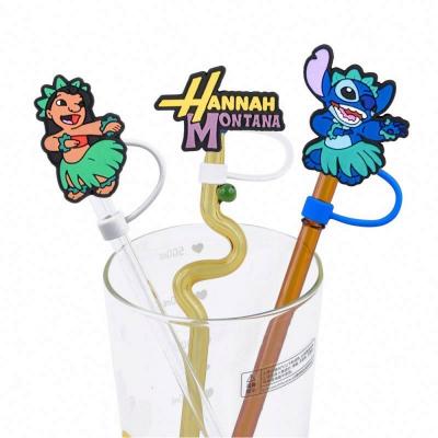 China Used for wholesale custom maxican character metal straws reusable tips drinks dust toppers covers silicone drinking Straw Cover for sale