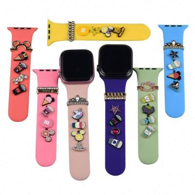 China Stainless Steel Watch Decoration Charms For Apple Watch Band Strap Metal Leg Decorative Studs For Iwatch Sports Strap Ornament Accessories for sale