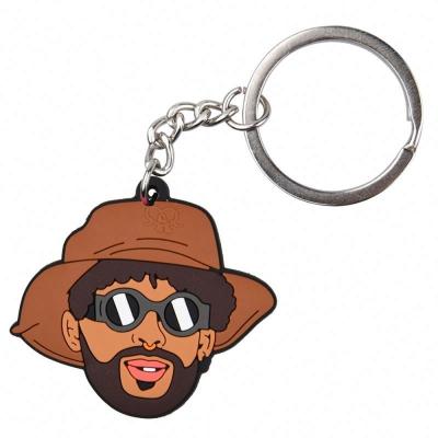 China Wholesale Custom Soft Rubber Keychain PVC Silicone Keychains Anime 3d New Promotion Gift Key Chain Souvenir 2022 Bad Bunny for sale