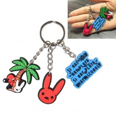 China Key Chain Korean Designer Cute Cartoon Girls Keychains Creative Custom Soft Rubber Cute Gift PVC Key Chains Souvenir Logo Suovenir for sale