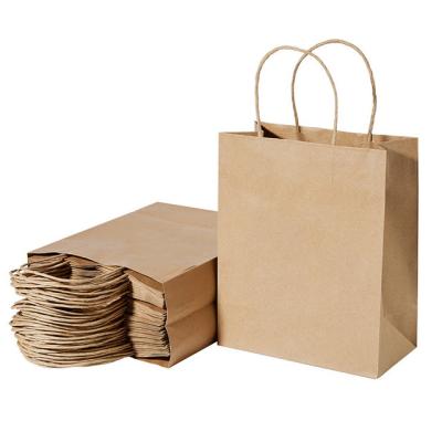 China Recycled Materials Take Away Logo Printer Filter Coffee Buying Custom Print FSC Sizes To Go Recyclable Gift Grocery Brown Kraft Paper Bags Bulk for sale