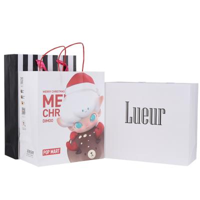 China Boutique custom black customer materials reused luxury dark gray bow cardboard branded logo production creative paper bags for sale