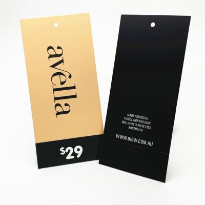 China Sustainable Fashion Garment Brand Paper Labels And Garment Hanger Tag for sale