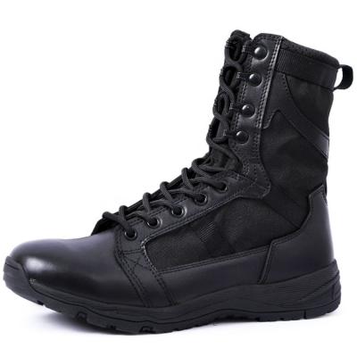 China Black Oxford Flyfish Fabric High Fashionable Outdoor Light Water Repellet Army Hiker Boots For Police for sale