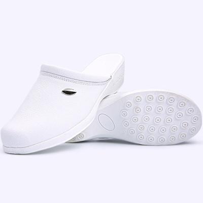 China Wholesale Slip Resistant PU Rubber Leather White Sandal Wedges Desing Nurse for sale