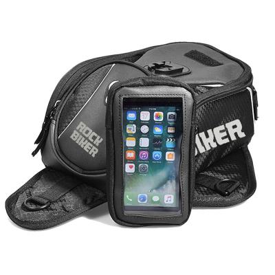 China Waterproof Waterproof Motorcycle Fuel Tank Bags Cell Phone Touch Screen Earphone Bag Universal Motorcycle Magnetic Bag for sale