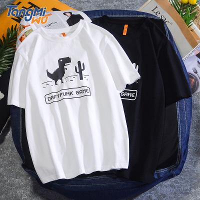 China 100% Cotton Cartoon Graphics White T-shirts Custom LOGO Plus Size Anti-Wrinkle S-5XL Wholesale Men's T-shirt for sale