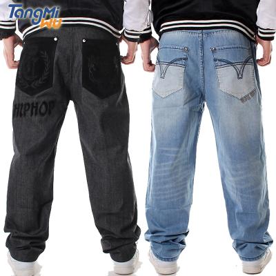 China Stock Breathable Wholesale Custom Fashion Loose Jeans For Men Hip Hop Oversized Jeans for sale