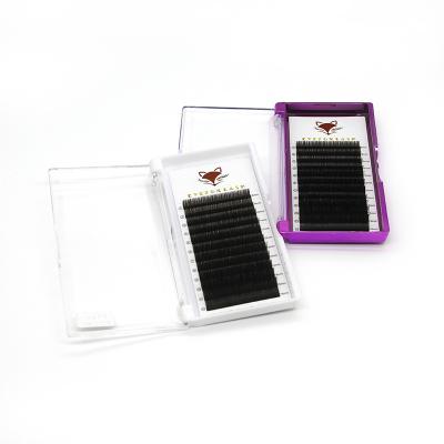 China Soft and Ultra Light Matte Black Split Flat Tip Extensions Super Hybrid Flat Lash Wick Fans for sale