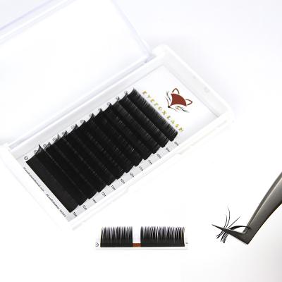 China Super Classic Private Label Bulk Eyelash Extensions Wholesale Soft and Ultra Light Lash Black Silk Softness Individual for sale