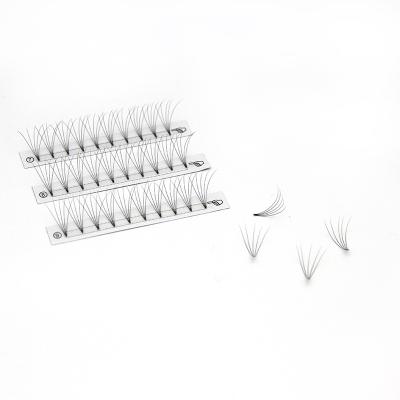 China Lash Russian Premade Fans Natural Soft 10mm 20d l Long Curl Premade Fan Eyelashes Premade Rod Lashes for sale