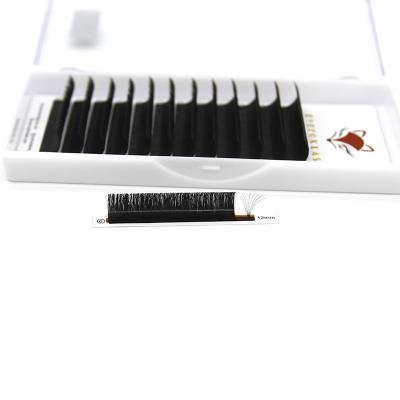 China 2022 Popular Fast Blooming Super Soft And Ultra Light Most Synthetic 3D False Eyelashes Lashes 3 Layers Fan Easy Lashes for sale