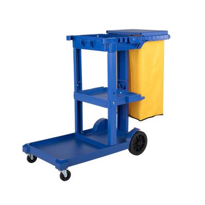 China Bauyun Commercial AF08160A Cleaning China Doorman Plastic Trolley Room Service Cart Hot Selling Folding Cleaning Trolley for sale