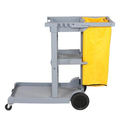 China AF08170 Gray Swift Hospital Hotel Folding Doorman Cart Housekeeping Equipments Sustainable Cleaning Cart Cart for sale