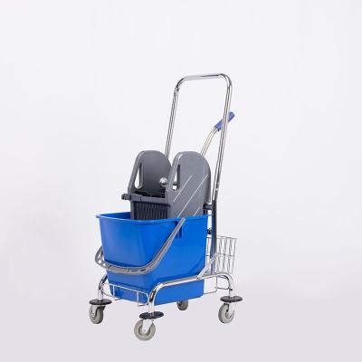 China AF08082 BAIYUN Sustainable Mop Cleaning Bucket With Down Press Mop Wringer Trolley for sale