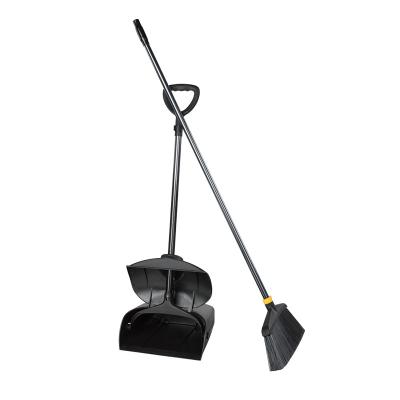 China Home Hot Sale Dustpan Plastic Dust Pan Set With Long Handle for sale