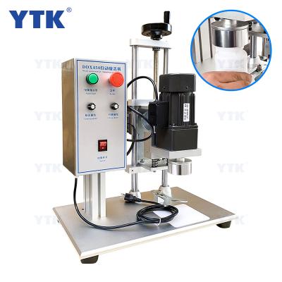 China YTK DDX-450 small bottle semi automatic tabletop semi automatic screw capping plastic lid capping machine for sale