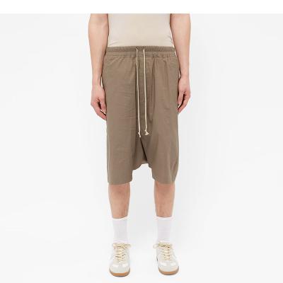 China Viable Wholesale Drawstring Waist Bermuda Mens Summer Wear Khaki Twill Zipper Fly Shorts for sale