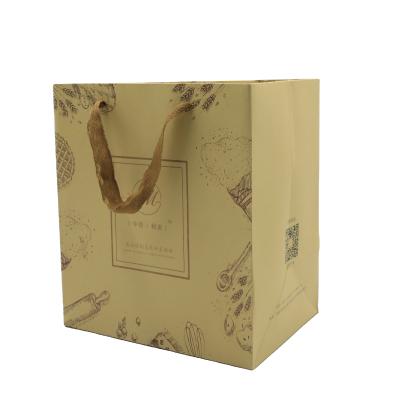 China Recyclable Yellow Hard Copper Cardboard Gift/Wine Material Paper Bag Tote Paper Craft Bag Large for sale