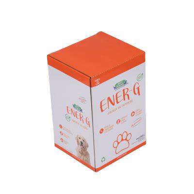 China Recycled Materials Simple Reasonable Design Corrugated Paperboards Paper Food Box Vitamin Packs For Pets Box for sale