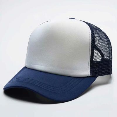 China COMMON Sports Hat Summer Baseball Cap Plain Outdoor Embroidered Color Mesh Custom Tracker Hats for sale