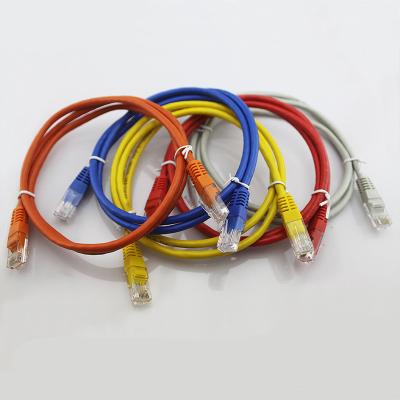 China Network RJ45 Cat5e Patch Cord Bare Copper 7X0.12MM Stranded Patch Cables 5 Colors Patch Le for sale