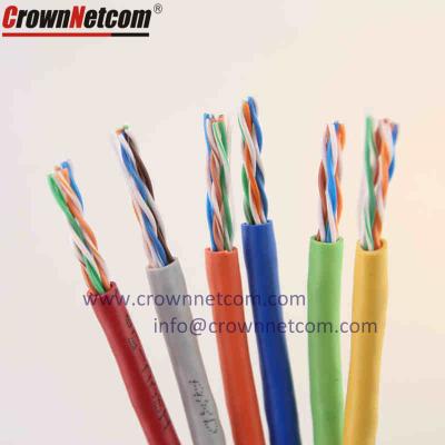 China Cable de alta velocidad de cobre sólido de cat5e rojo del utp 4 pares del par trenzado del cobre del cable de la red en venta