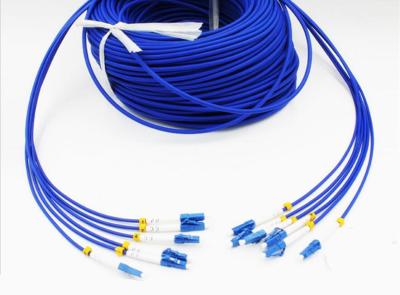 China Telecom Standard Rodent-Resistance SM LC-LC Armored Fiber Patch Cords Blue 4Core 6Core Fiber Jumper for sale