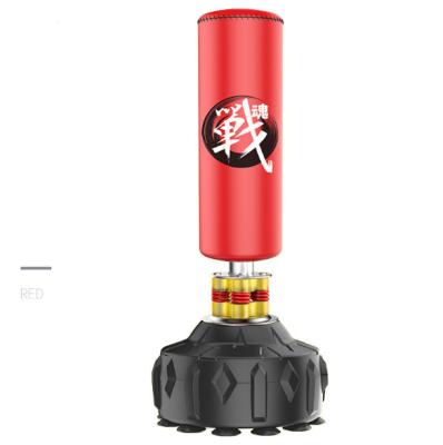 China Solid and durable factory manufacture various leather durable free standing kick boxing sandbags for adults for sale