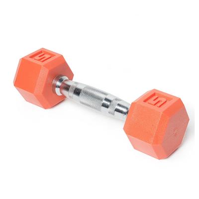 China Competitive Price Comfortable Wholesale Hex Dumbbell Weightlifting Gym Equipment Rubber Dumbbells for sale