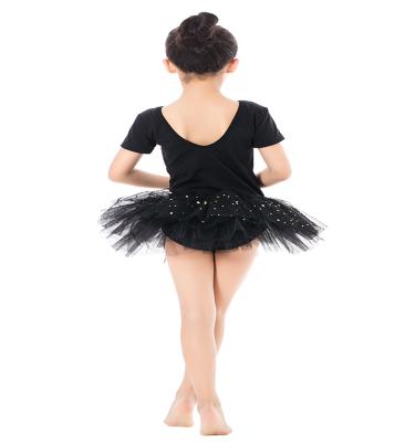 China Workable Short Sleeve Gymnastics Ballet Tutu Skirt Girls Dancer Tights for sale