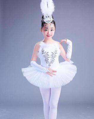 China Babies Swan Lake Ballet Tutu Outfits Costume Girls Dance Party Dress Professional Custom Size Children's Dresses for sale